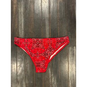 Knotty Red Bandana Paisley Bikini Underwear Women Low Rise Medium Coverage